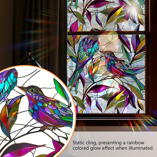 Película De Vidrieras De La Ventana De Vidrio Colorido Sala