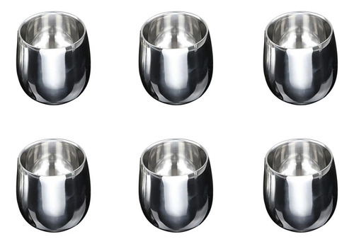 Vaso De Material Acero Inoxidable De 6 Piezas, Taza De Té,
