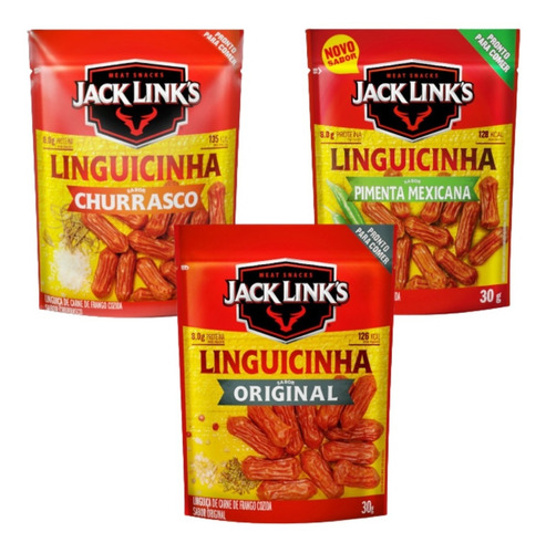 Linguicinha Jack Links Meat Snacks  Aperitivo Kit 3 Sabores