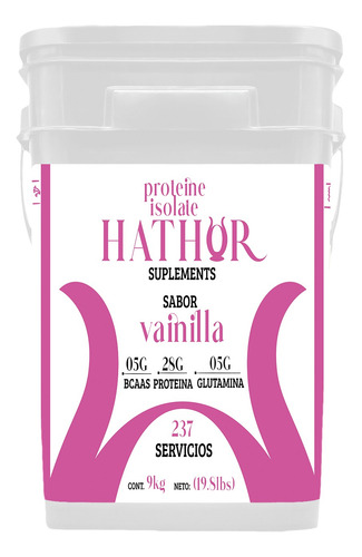 Proteína Isolate Hathor Suplementos 9 Kg Varios Sabores Vainilla