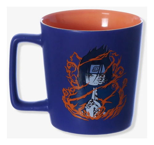 Caneca Cerâmica Sasuke Naruto 400ml Zona Criativa