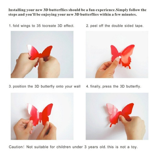 24 Mariposas Blancas En 3d Para Pegar En Superfices Lisas
