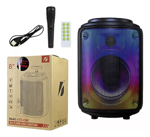Parlante Portátil Karaoke 8 + Microfono