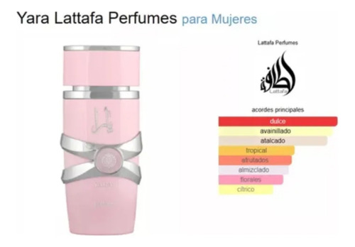 Perfume De Mujer Lattafa Yara Eau De Parfum 100ml Spray