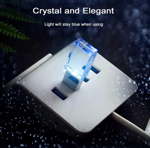 Laak 8 Gb Nuevo Cristal Transparente Rectángulo Unidad Flash