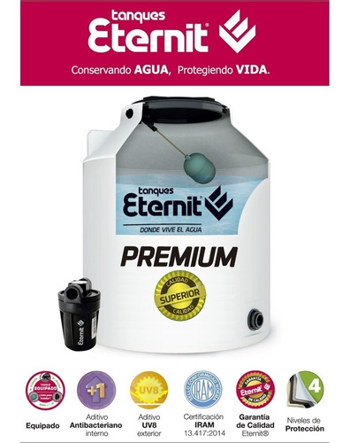 Imagen 3 de 10 de Tanque De Agua Eternit 4 Capas Proteccion 1100 Lts Premium