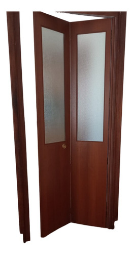 Puerta Interior Rebatible Melamina 1/2 Vidrio 80x200 Nobel