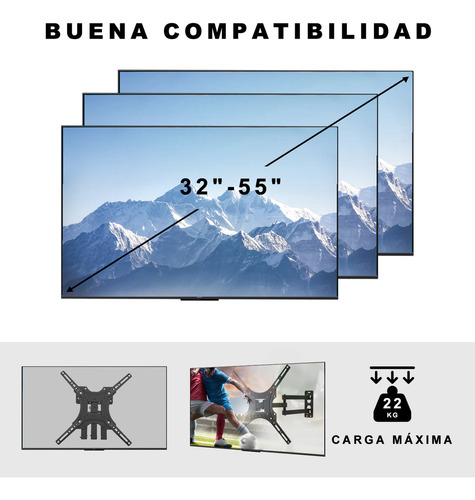 Soporte para televisor MXCOCO X-400 color negro