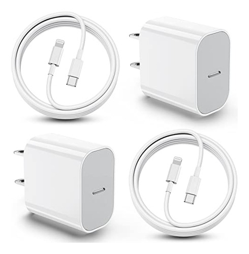 Cargador De iPhone 10ft De Carga Rápida, 2pack [apple Mfi Ce