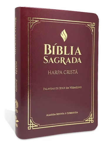 Bíblia Com Harpa Cristã Grande Econômica Vinho