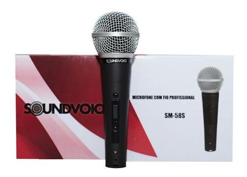 Microfone Soundvoice Sm 58s Cor Padrão