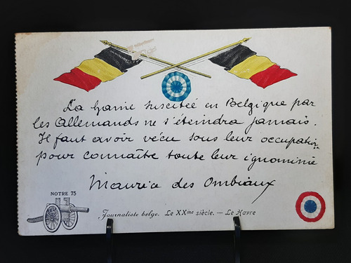 Carta Postal Argentina - Bélgica Patriótica Antigua Única 17