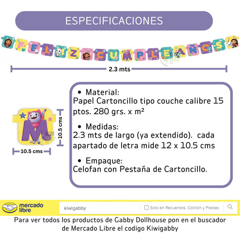 Letrero Feliz Cumpleaños La Casa De Muñecas De Gabby