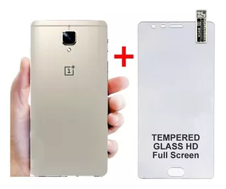 Oneplus 3 Y 3 T - Kit Funda Silicona + Templado Full Screen