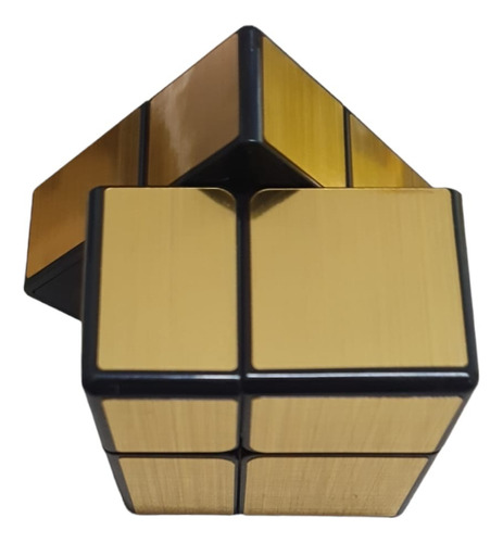 Cubo Rubik Magico Qiyi 2x2 Mirror Espejado Dorado. Speedcube