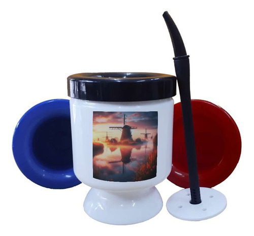 Mate Plastico Molinos De Viento Kinderdijk Holanda M3