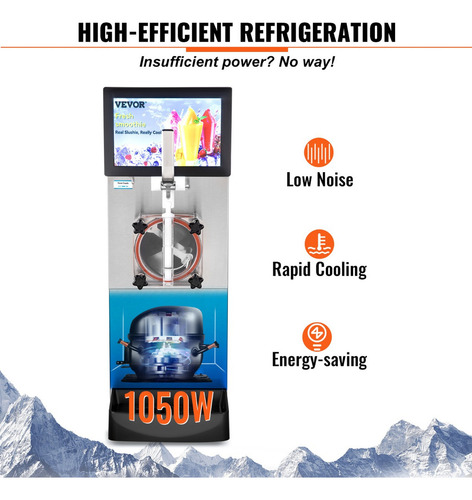 Vevor Máquina De Granizado De Bebida Congelada 8 L+4 L1100 W