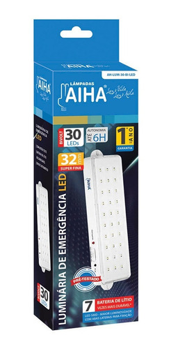 Luminária De Emergência 30 Leds - Bivolt - Aiha