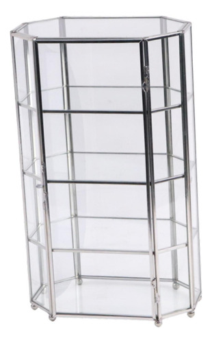 Vitrina De Joyería De Vidrio Transparente Con 4 Niveles,