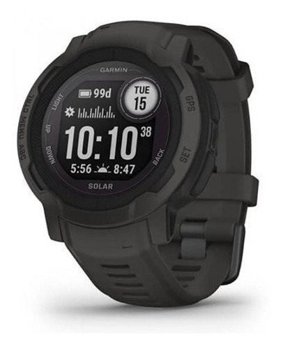 Garmin Instinct 2 Solar Graphite, Black Strap Smartwatch