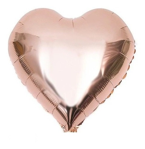 Globo Corazon Rosa Gold En Zona Oeste