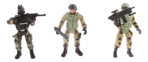 6 Policiais Homens Soldados Com Armas Modelo Crianças