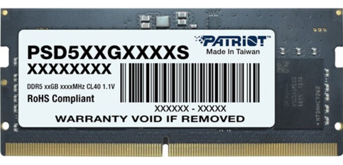 Memoria Ram Ddr5 16gb 4800mhz Patriot Signature Cl40 1.1v Pc