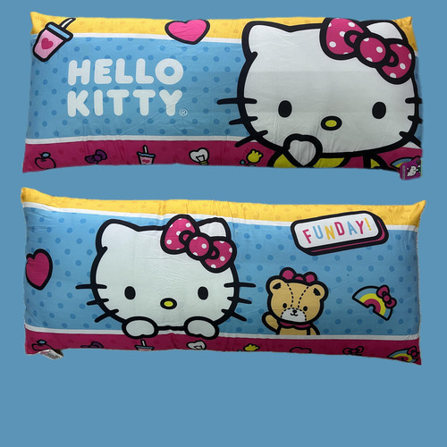 Almohada Super Jumbo 120 X 50 Cm. Providencia Color Hello Kitty Aqua