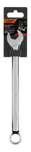 Llave Combinada Acodada 11/16 Pulgadas Extra Larga Cr-v Color Gris
