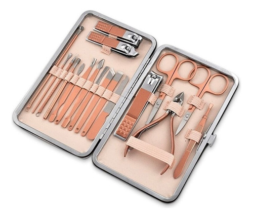 Kit Manicure Pedicure Profesional Uñas X 18 Pcs