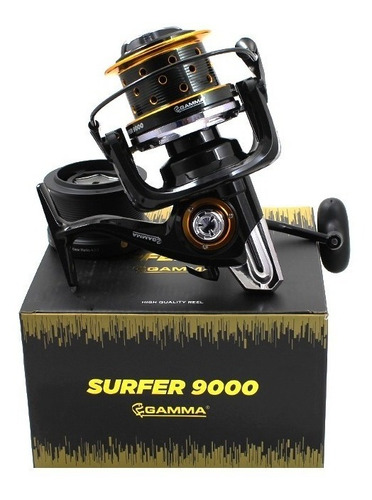 Reel Gamma Surfer 9000 17 Kg Drag Nylon 7 Rulemanes Izq/dech