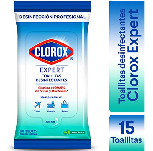 Toallitas Desinfectantes Clorox Pack 15 Piezas Con Aroma