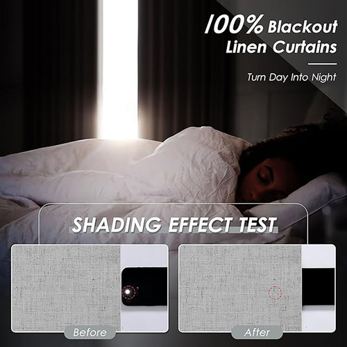 Cortinas Opacas Lisas Para Dormitorio 1 Pieza Gris