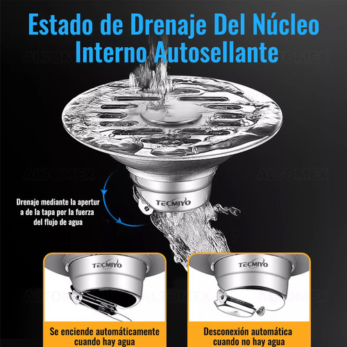 Coladera Baño Acero Inoxidable Coladera Antiolores E I De 12