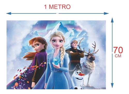Imagem 2 de 6 de Super Kit Decoração Festa Totem Display Frozen 2 Painel