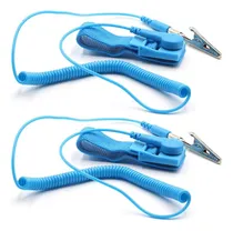 Comprar Kit 2 Pulsera Antiestática Esd Con Cable Utp 1.8m Ajustables