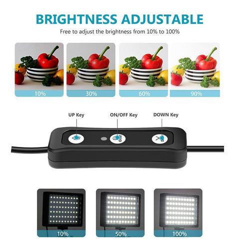 2pcs Regulable 5600k Usb Luz De VĂdeo Led Para Video De