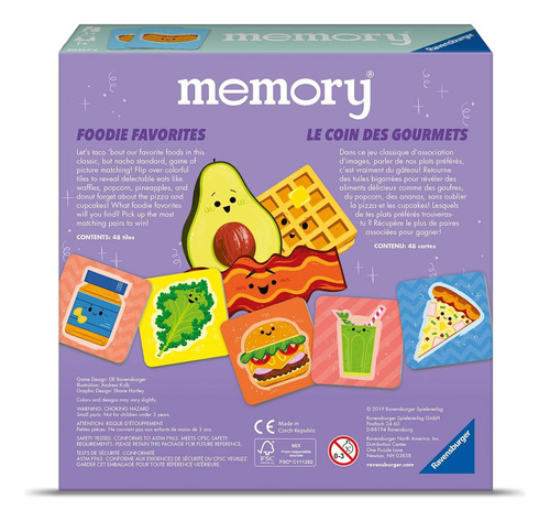 Juego De Memoria Comida Favorita Para Niños, Mejora Foco