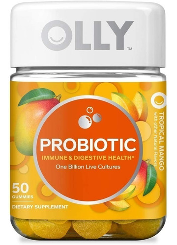 Olly Probioticos Cultivos Vivos Masticable 50 Gomi