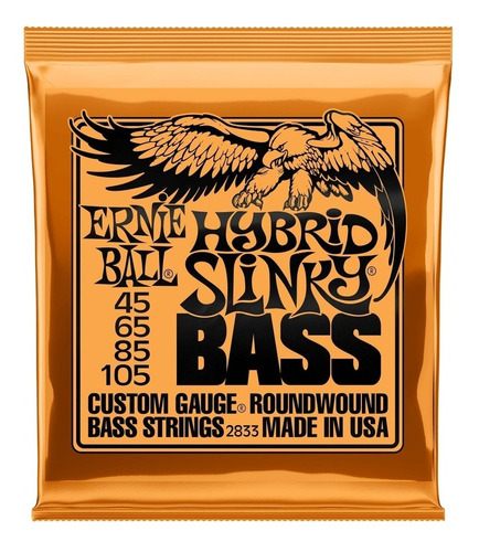 Ernie Ball 2833 Encordado Bajo 4cuerda Hybrid Slinky 45-105.