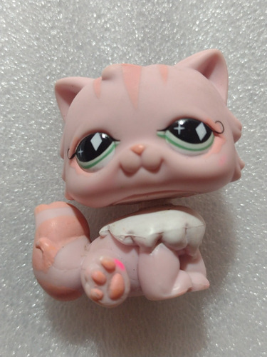 Juguete Littlest Pet Shop Figura Gato Persa Rosa Hasbro 2007