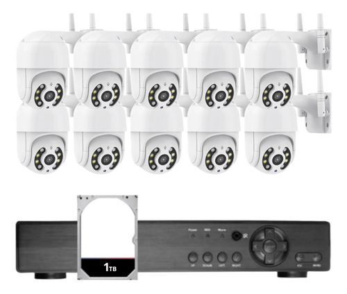 Conjunto 16 Câmeras Ip Dome Mini Speed Wifi Dvr Nvr Protec