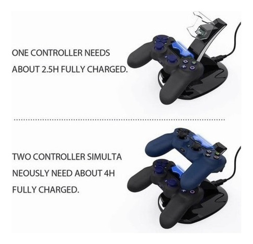 Base Cargadora De Controles Para Ps4 Slim Y Pro Dual