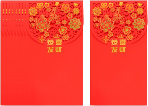 Honbay 10 Sobres Rojos De Estilo Chino Lucky Hongbao Bolsill