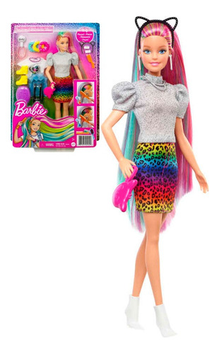 Barbie Leopardo Arcoíris - Mattel