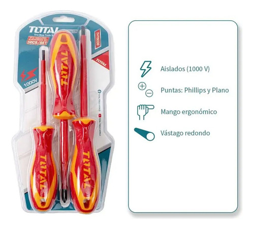 Juego De 3 Desarmadores Total Dieléctricos