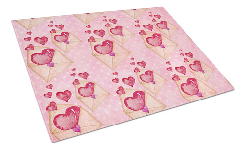 Tabla Cortar Cristal Letra Amor Acuarela Rosa 12 Alto X 16 W