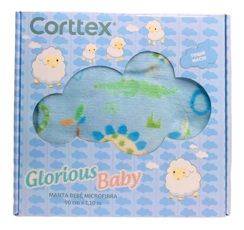 Imagem 1 de 3 de Manta Bebê Microfibra Glorious Safari 90cmx1,10m Corttex