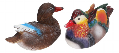 Patos Mandarines Flotantes Oscuros Para Decoración De Estanq