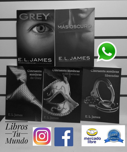 Saga 50 Sombras De Grey De E. L. James 5 Libros Nuevos Ofert